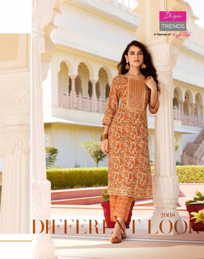 Diya Trends Goldy Vol 2 Fancy Ethnic Wear Wholesale Kurtis With Bottom Catalog